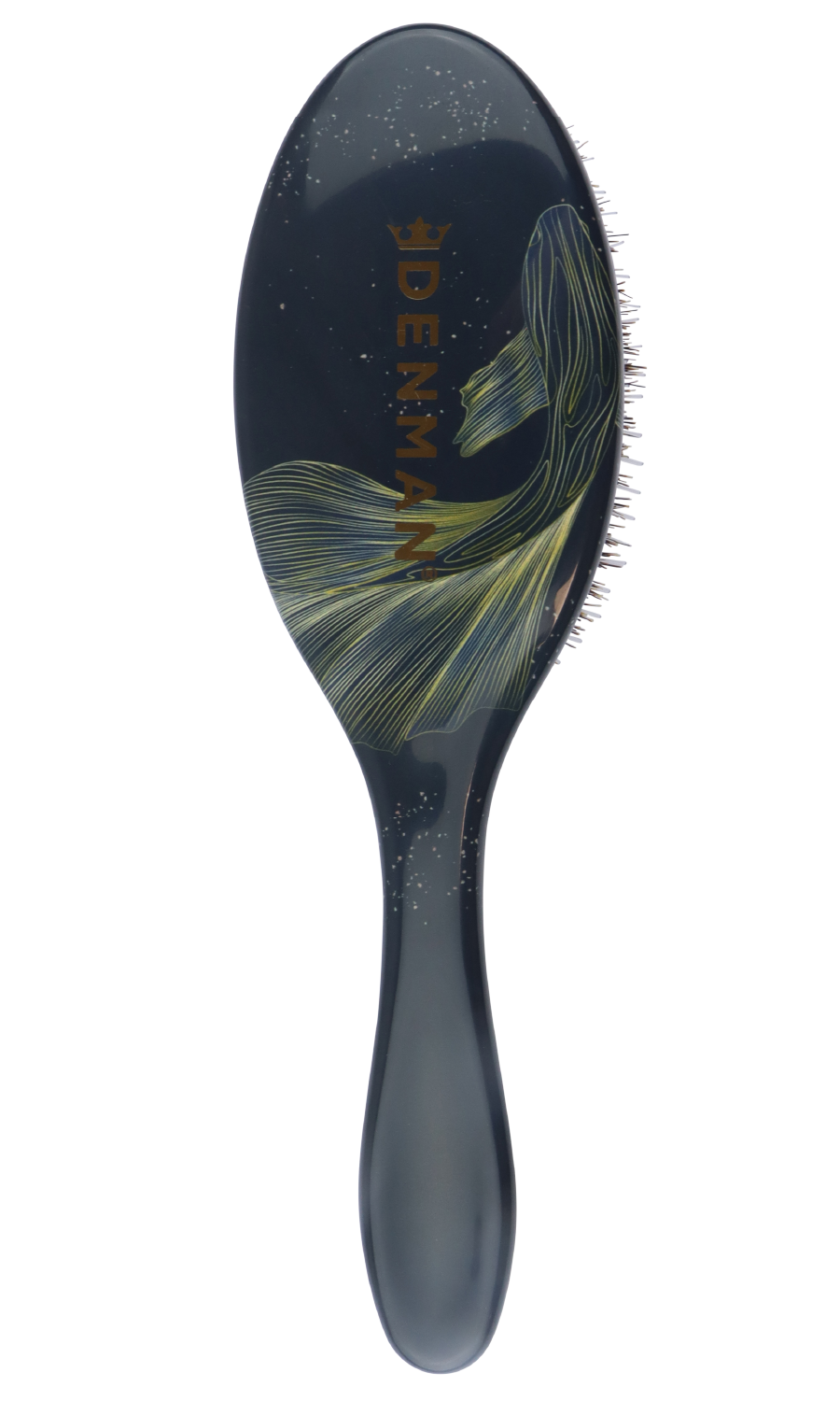 Denman Cushion Hair Brush  Medium  Soft Nylon Quill Boar Bristles Detangle Shine Adds Gloss Shine Hair Gently Smooths Curls Fly Aways Black D81m - View #6