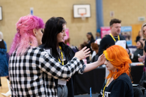 Image banner of girls, different hair colours 